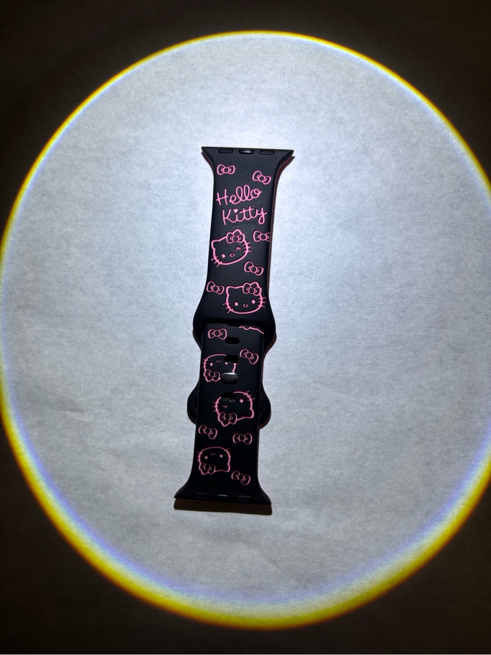 Hello Kitty Apple Watch Band - Black with Pink Print